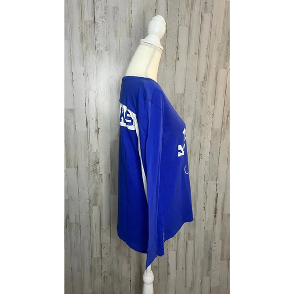 NWT Kansas Jayhawks Women's Long Sleeve Blue T-Shirt Size Small Team Logo - Picture 2 of 5